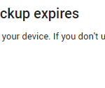 Google Clear Android Backup Alerts