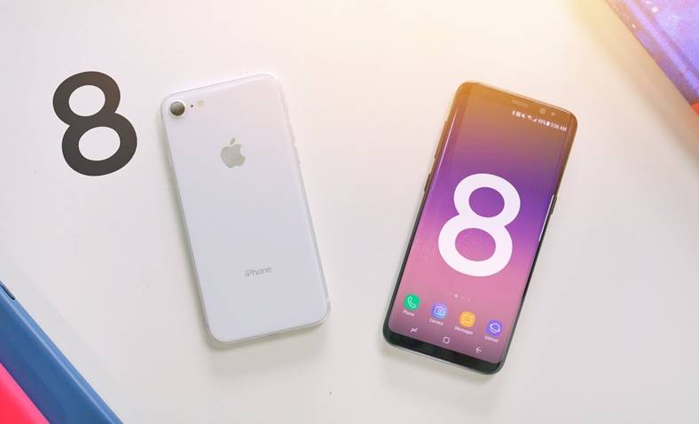 iPhone 8 Samsung Galaxy S8 vertailu