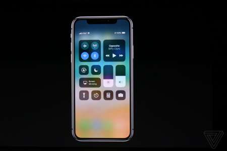 Centro de control del iPhone X