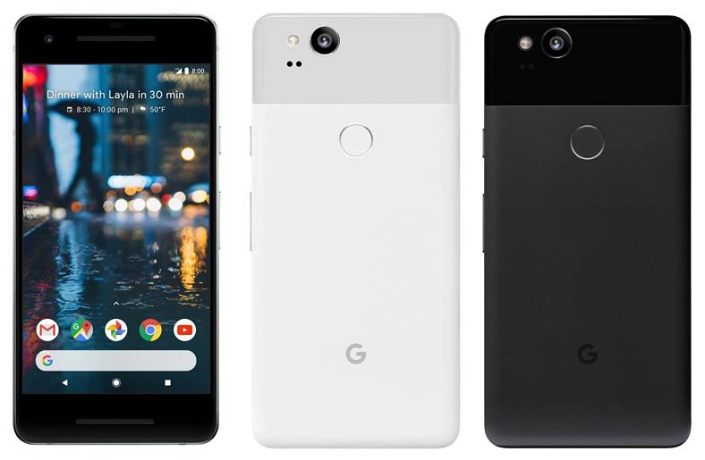 Imágenes oficiales del diseño de Google Pixel 2