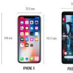 Google Pixel 2 Taille iPhone 8 iPhone X 1