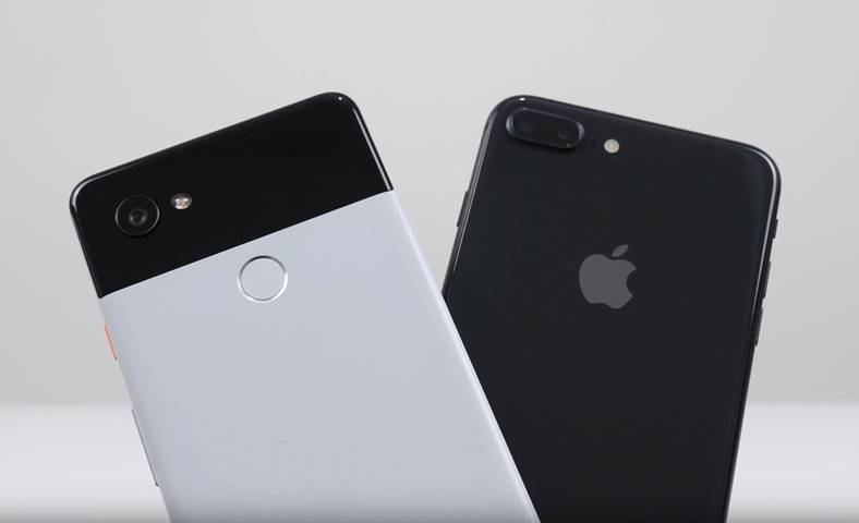 Vergelijking van Google Pixel 2 XL iPhone 8 Plus