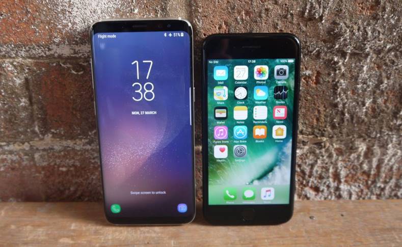 Samsung Galaxy S8 iPhone ausgefallen