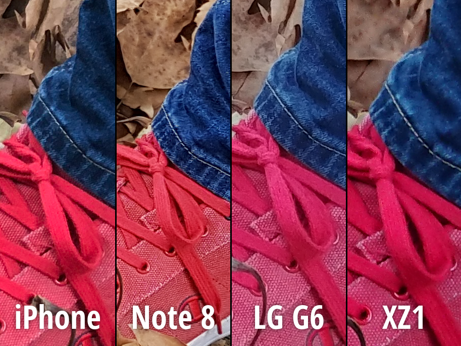 iPhone 8 Plus Note 8 LG G6 Xperia XZ1 camera 1