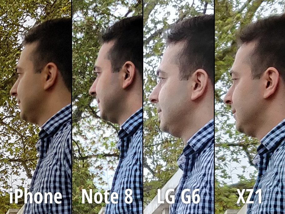 iPhone 8 Plus Note 8 LG G6 Xperia XZ1 camera 2