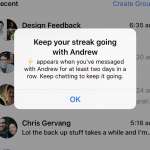 Facebook messenger streaks