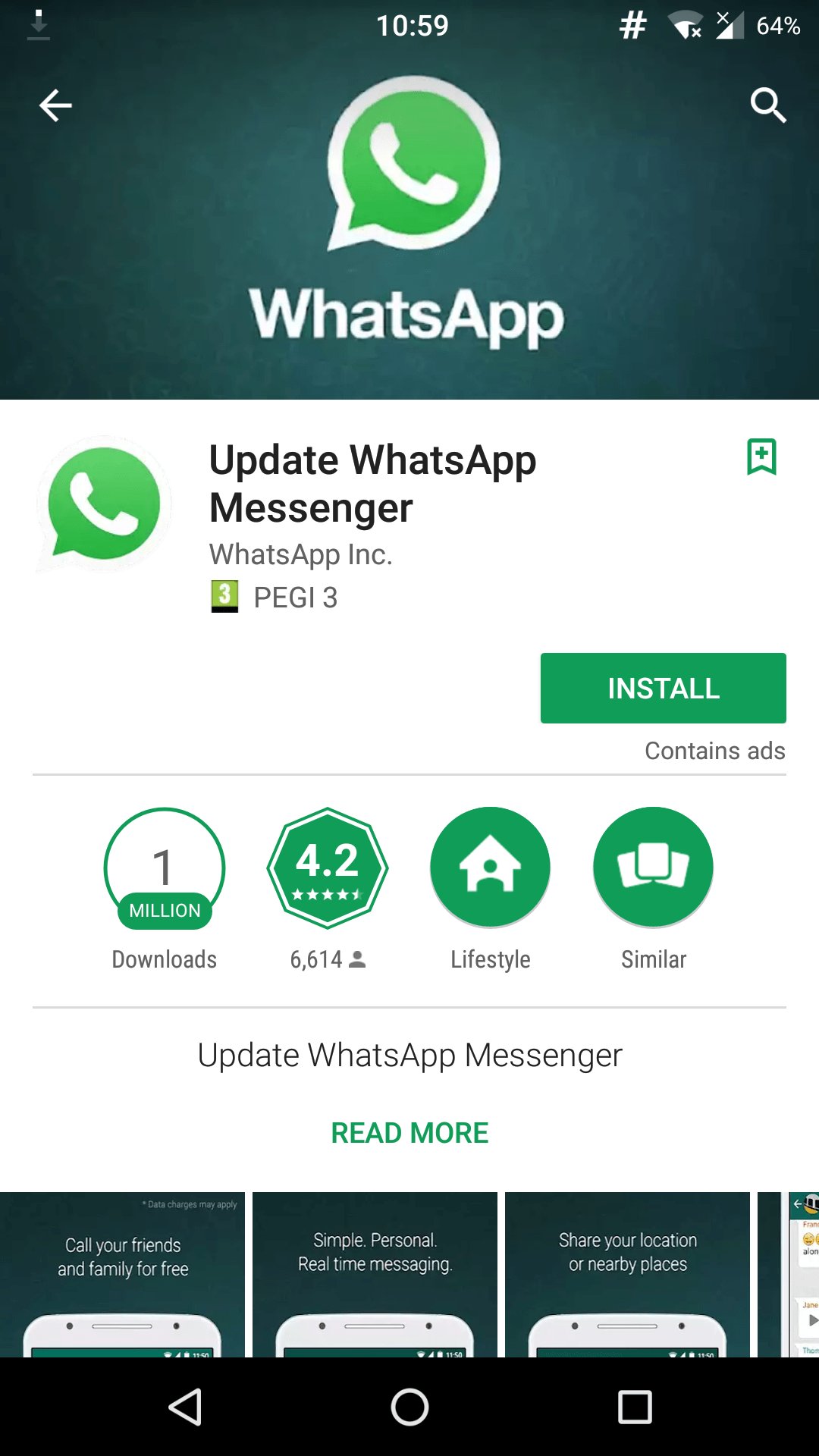 WhatsApp fani Android pacaliti 1