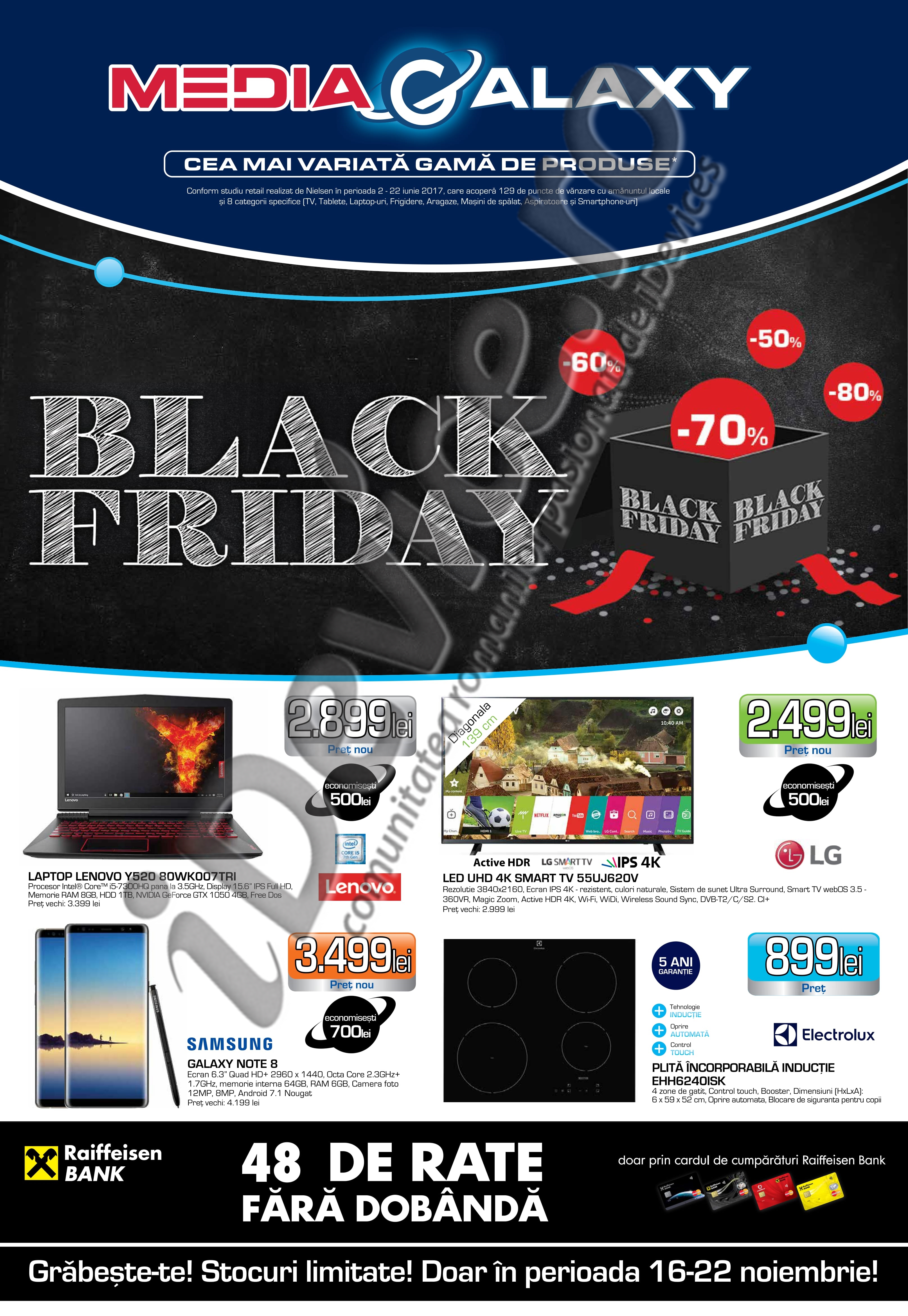 catalog reduceri media galaxy black friday 2017