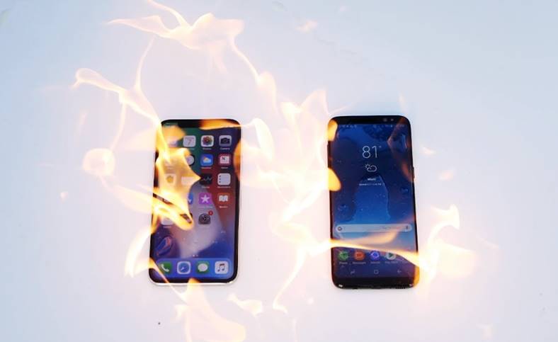 iPhone X Galaxy S8 Chaleur