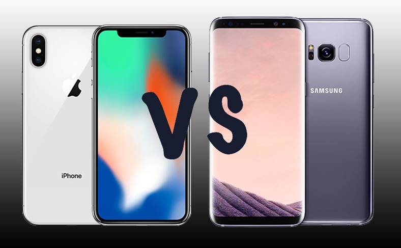 Zamrożenie iPhone'a X Galaxy S8