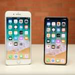 iPhone X vs iPhone 8 Plus Impact Resolution Displaybilleder