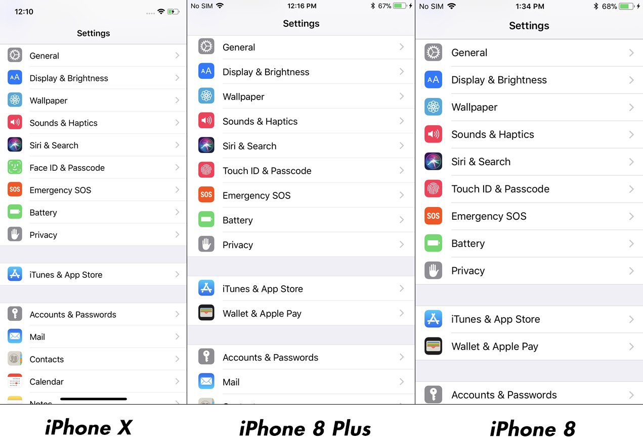 iPhone X vs iPhone 8 Plus Impact Rezolutie Afisare Imagini 2