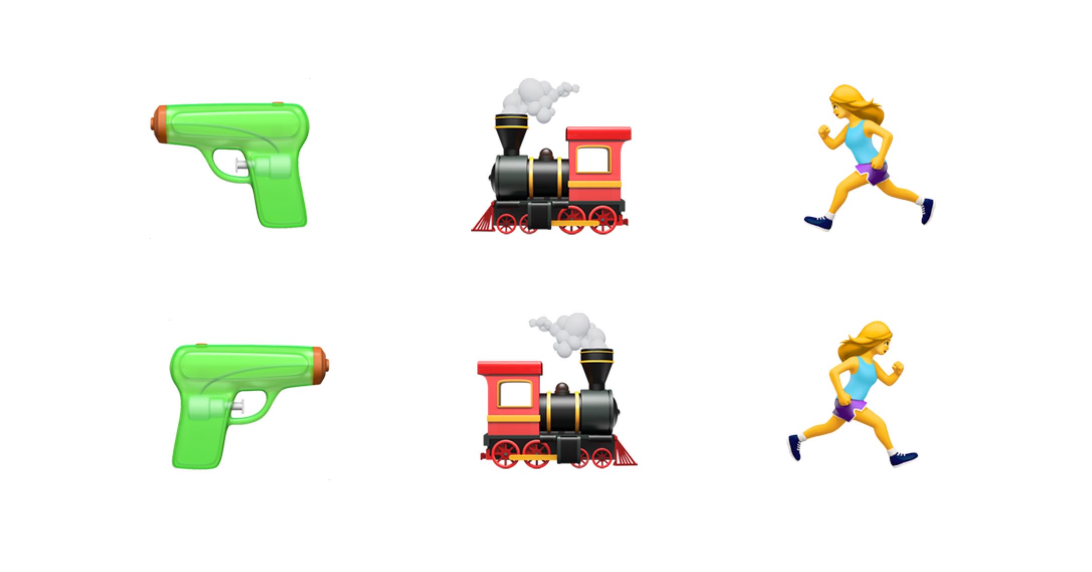 Caracteres emoji invertidos de iOS 12