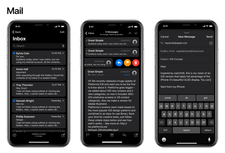 iPhone X Dark Mode concept 4