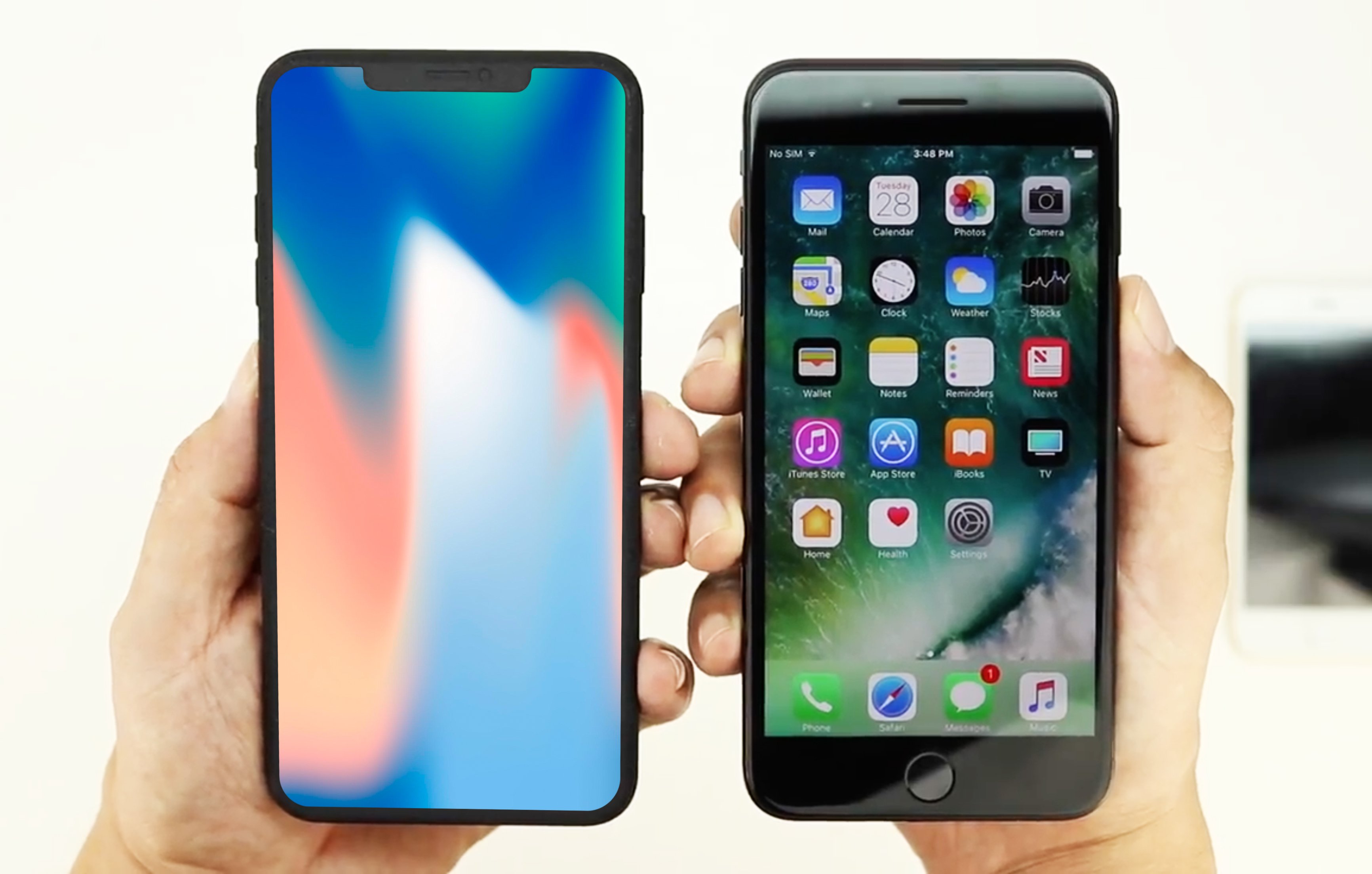 iPhone X Plus compared to iPhone 8 Plus
