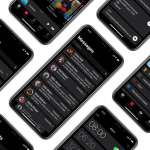 Concetto della modalità oscura dell'iPhone X