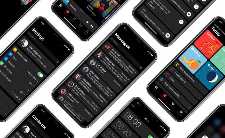 iPhone X donkere modusconcept