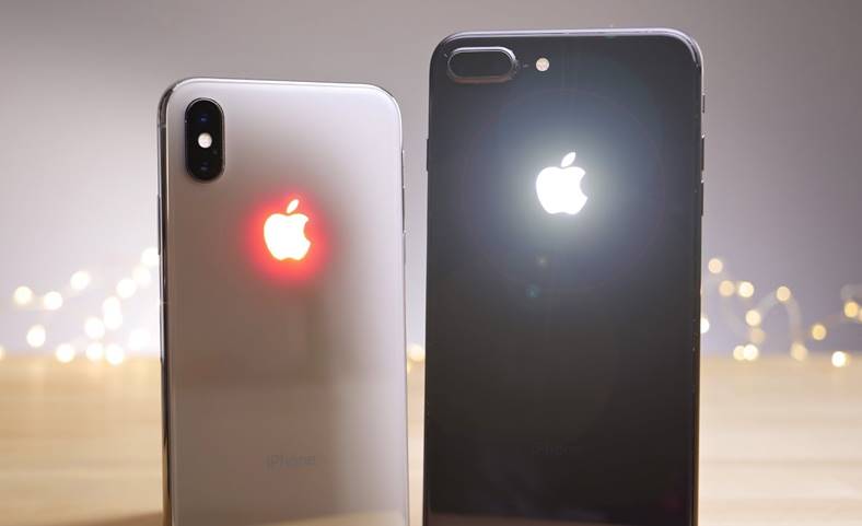 funda iluminada con logo para iPhone X