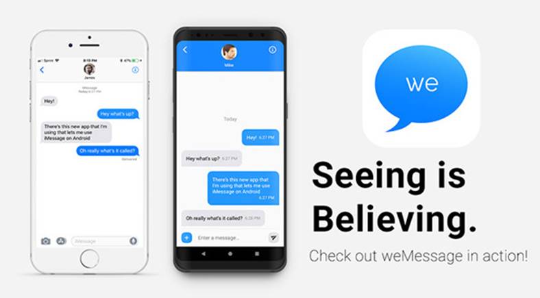 weMessage iMessage na Androida