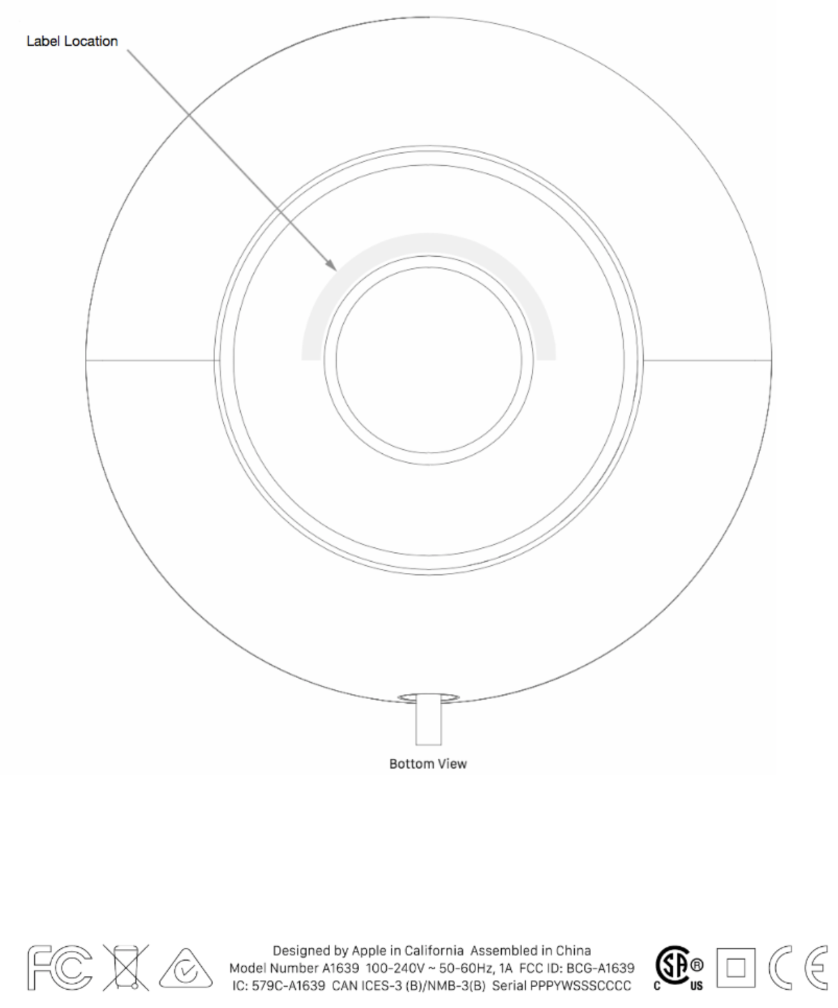 HomePod FCC -myyntisertifikaatti