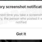 Schermafbeelding van Instagram Stories-waarschuwing
