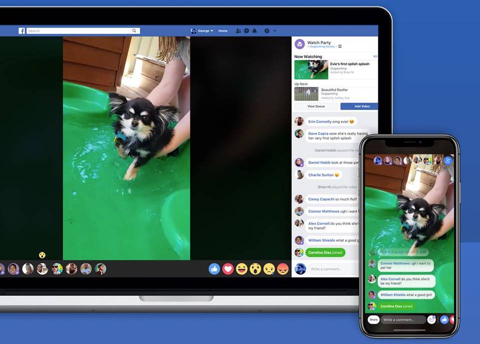 Facebook's major function is watch party