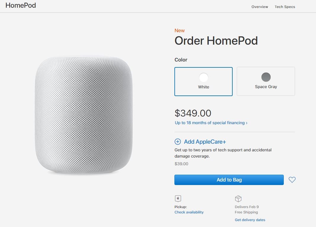 homePod low interest