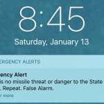 Iphone varning för ballistiska missiler