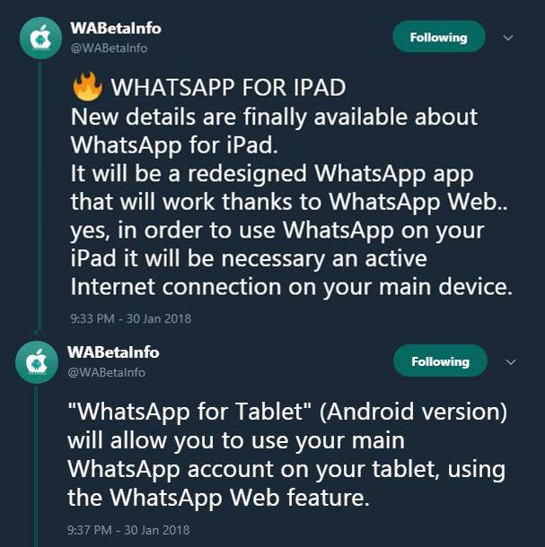 whatsapp ipad android secret