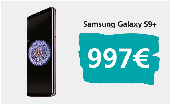 Prix ​​​​Europe du Samsung Galaxy S9 plus