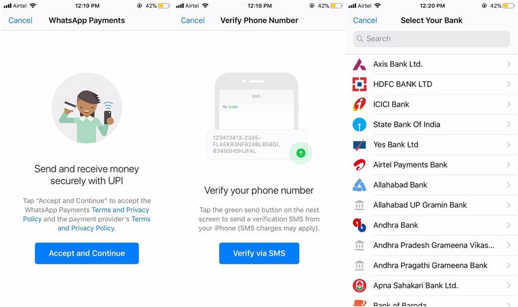 WhatsApp money transfer