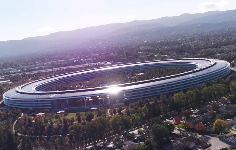 apple park roof drone