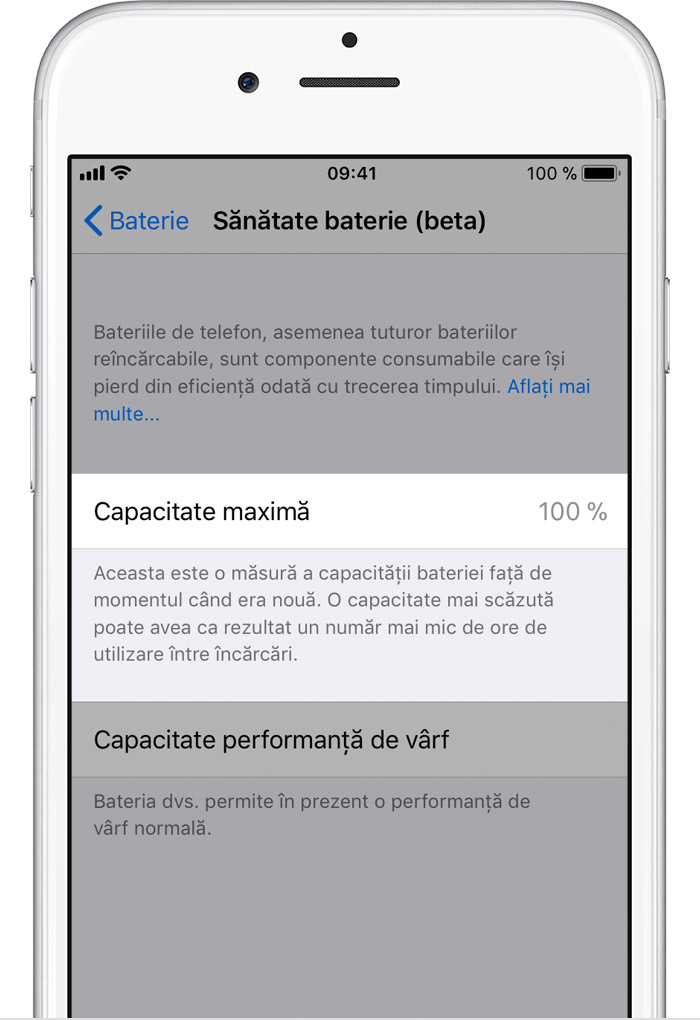 Capacité maximale de la batterie iOS 11.3