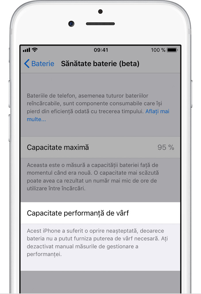 iOS 11.3 batteriprestandabegränsning inaktiverad