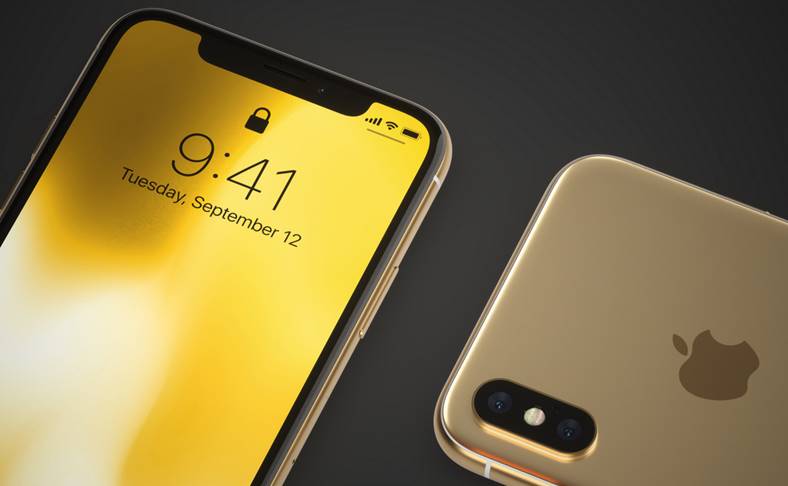 iPhone X guld koncept