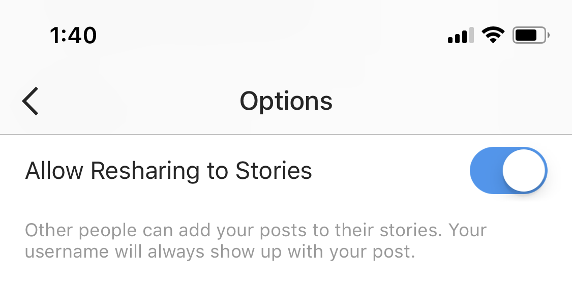 instagram resharing story postari