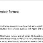 Apple changes invoices