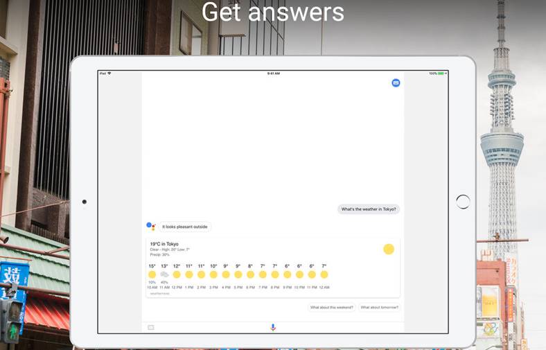 Assistant Google iPad iOS