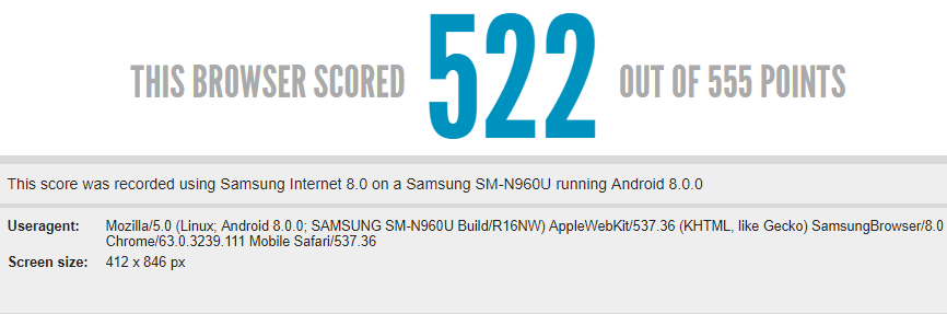 Leistung des Samsung Galaxy Note 9
