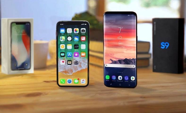 Samsung Galaxy S9 Plus iPhone X Note 8 OnePlus 5T Batterilevetid live