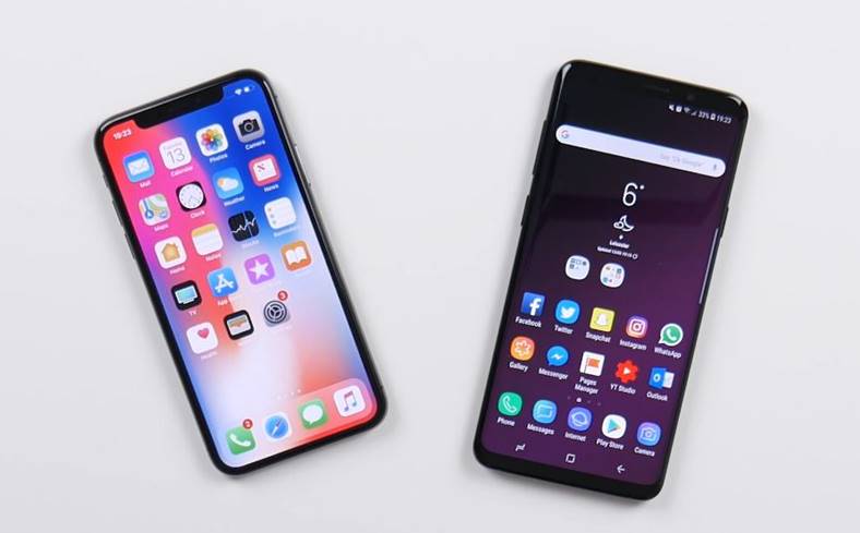 Samsung Galaxy S9 iPhone X Face ID im Vergleich zum intelligenten Scan