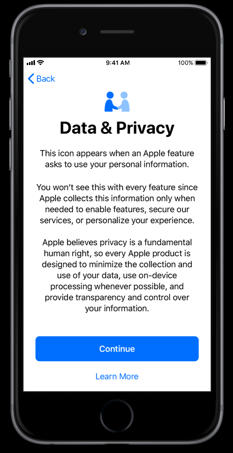 iOS 11.3 dataskydd