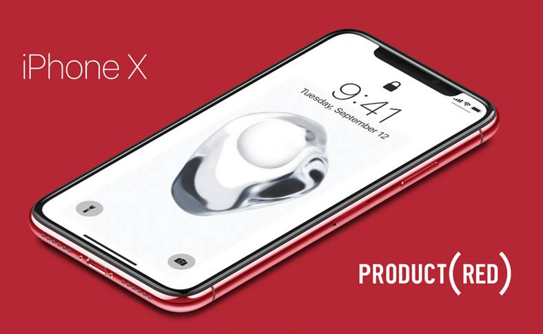 Modèle Concept iPhone X Couleur Rouge