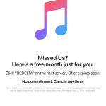 Apple Music additional month free
