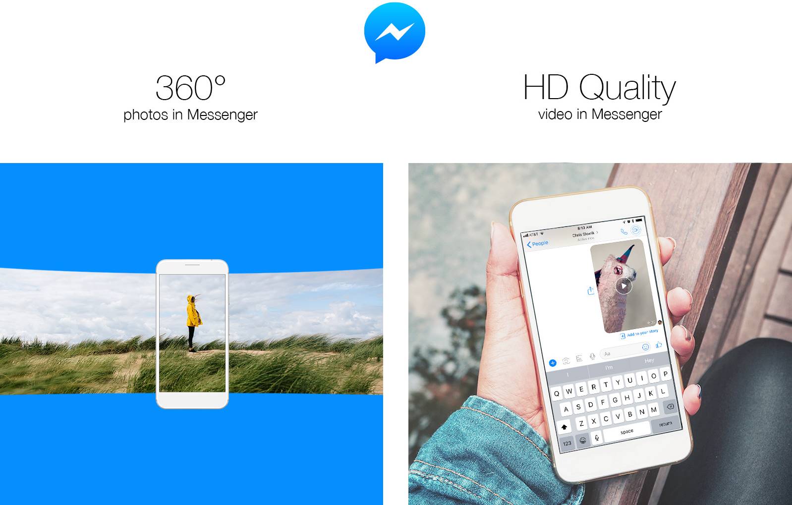 Photos Facebook Messenger vidéo 360 degrés HD