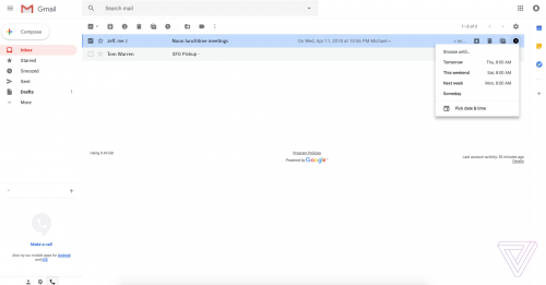 Gmail nuevo diseño Google 5