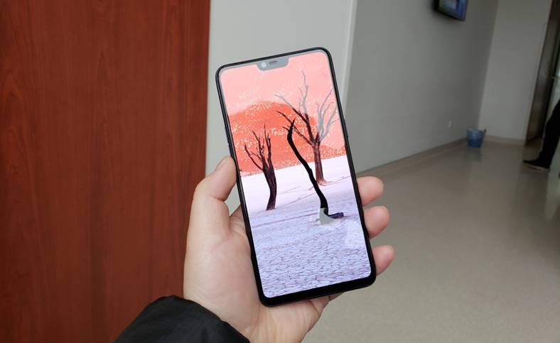 Prawdziwy obraz urządzenia OnePlus 6 iphone x klon