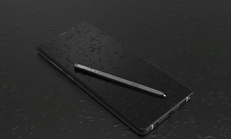 Samsung Galaxy Note 9 föråldrat iphone x-koncept