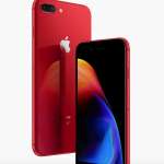 iPhone 8 rood zwart paneel