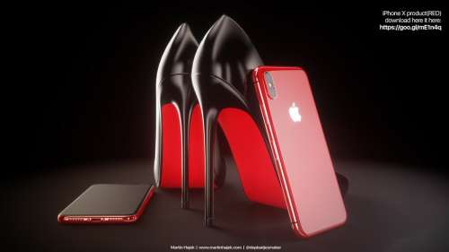 iPhone x or rouge